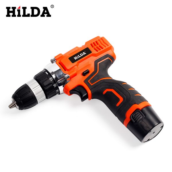 HILDA Electric Drill Cordless Screwdriver Lithium Battery Mini Drill  Cordless Screwdriver Power Tools Cordless Drill